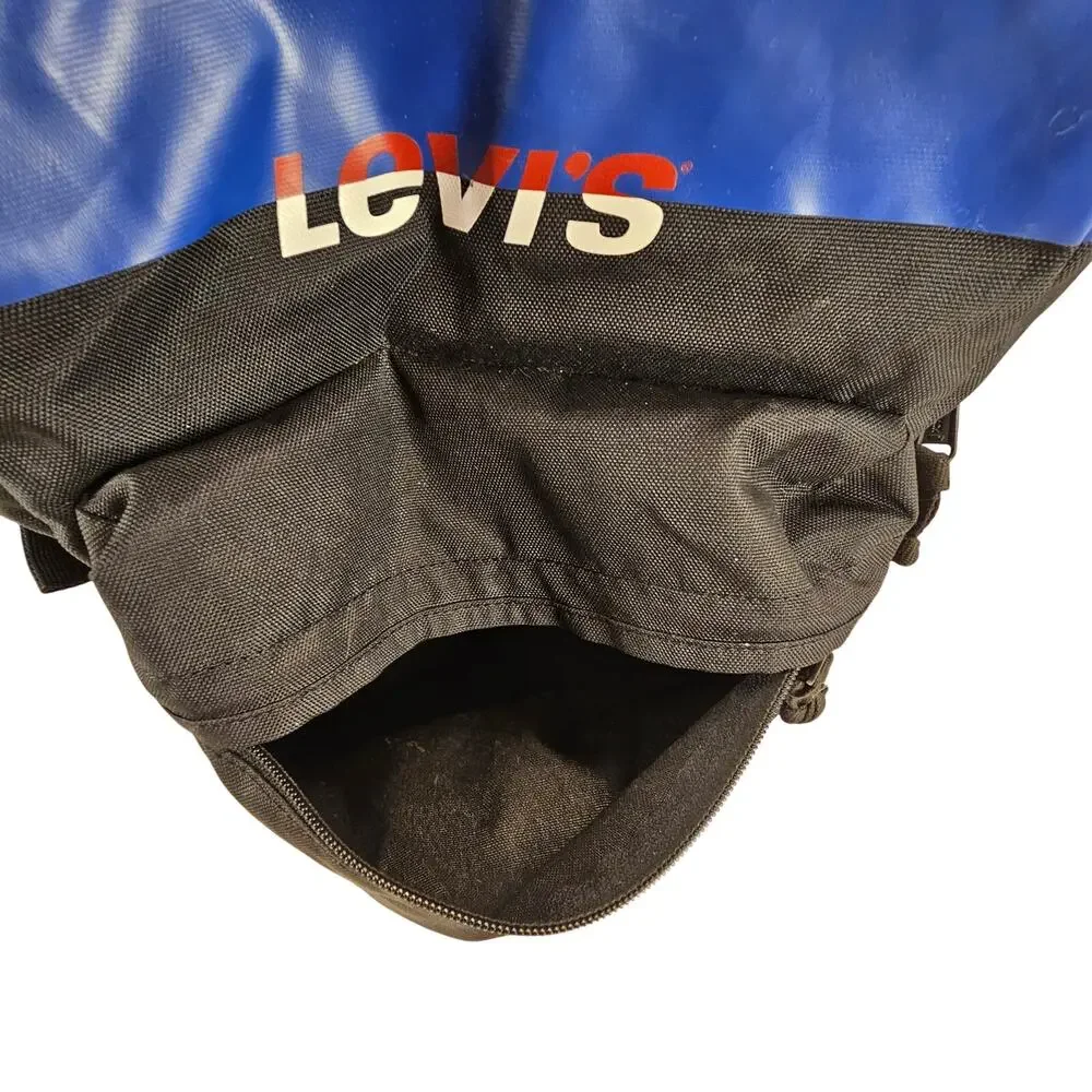 Levi’s Backpack Blue Black Polyester Laptop School Travel Bag 15” x 10